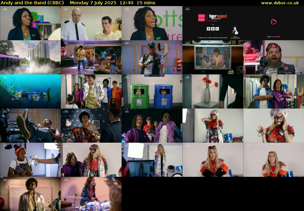 Andy and the Band (CBBC) Monday 7 July 2025 12:40 - 12:55
