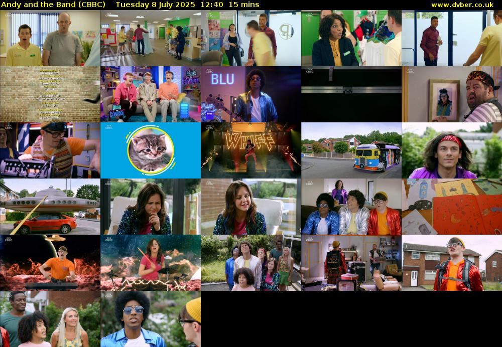 Andy and the Band (CBBC) Tuesday 8 July 2025 12:40 - 12:55
