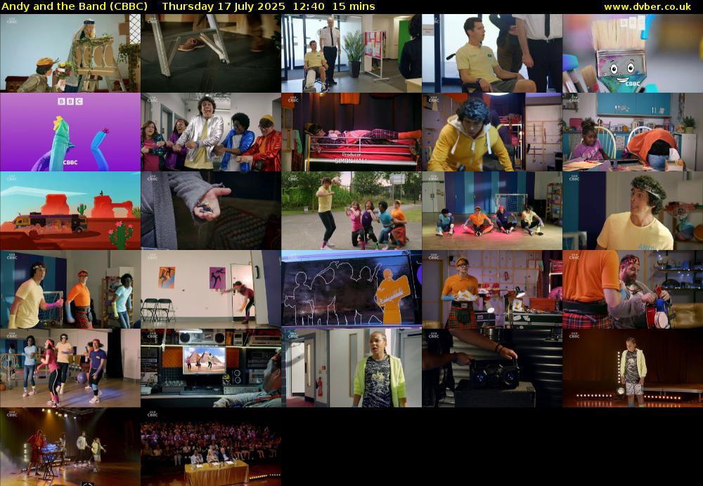 Andy and the Band (CBBC) Thursday 17 July 2025 12:40 - 12:55