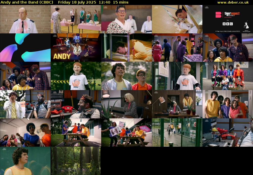 Andy and the Band (CBBC) Friday 18 July 2025 12:40 - 12:55