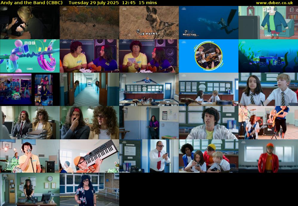 Andy and the Band (CBBC) Tuesday 29 July 2025 12:45 - 13:00