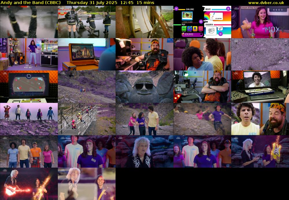 Andy and the Band (CBBC) Thursday 31 July 2025 12:45 - 13:00