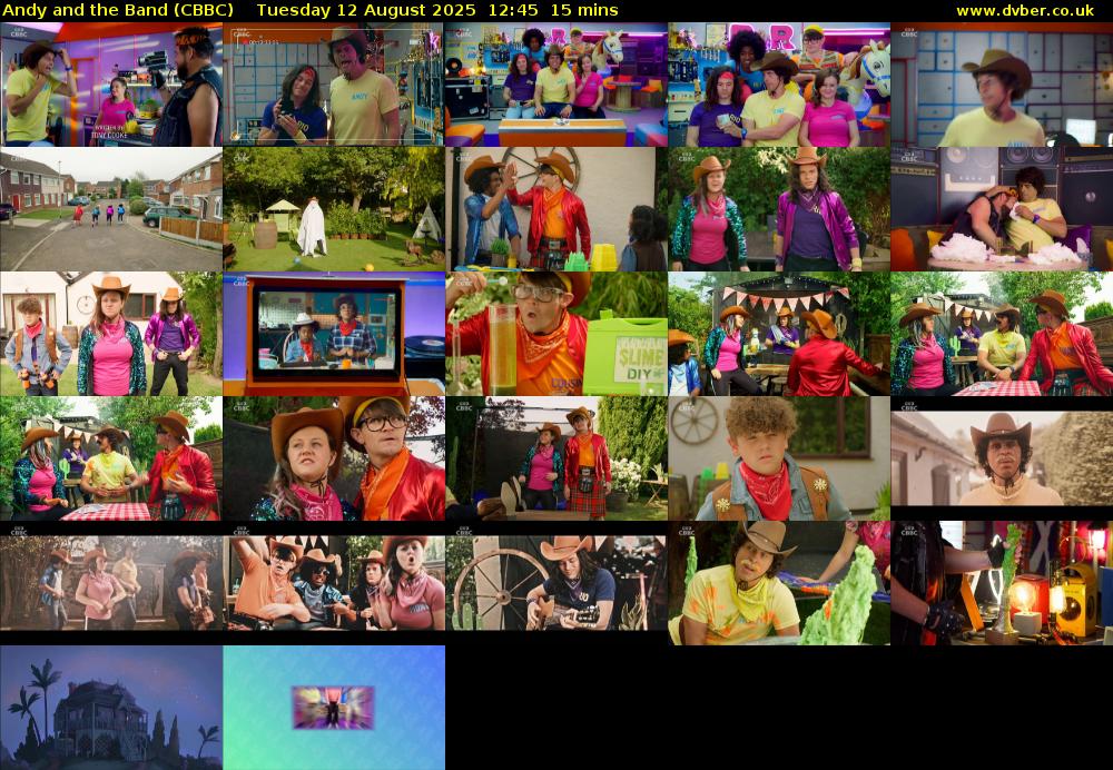 Andy and the Band (CBBC) Tuesday 12 August 2025 12:45 - 13:00