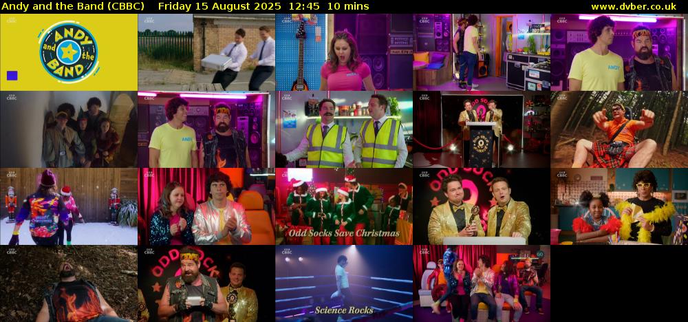 Andy and the Band (CBBC) Friday 15 August 2025 12:45 - 12:55
