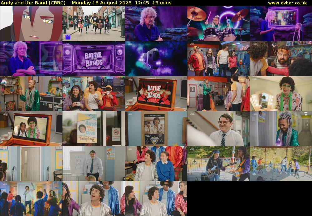 Andy and the Band (CBBC) Monday 18 August 2025 12:45 - 13:00