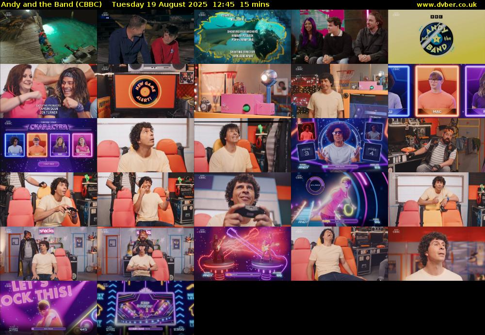 Andy and the Band (CBBC) Tuesday 19 August 2025 12:45 - 13:00