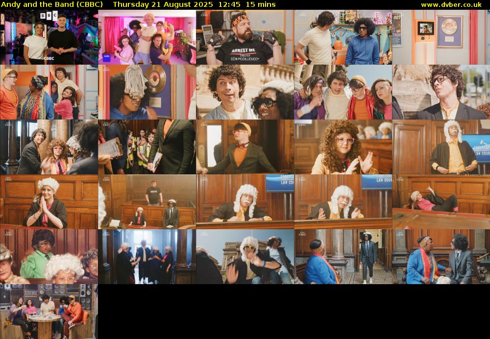 Andy and the Band (CBBC) Thursday 21 August 2025 12:45 - 13:00