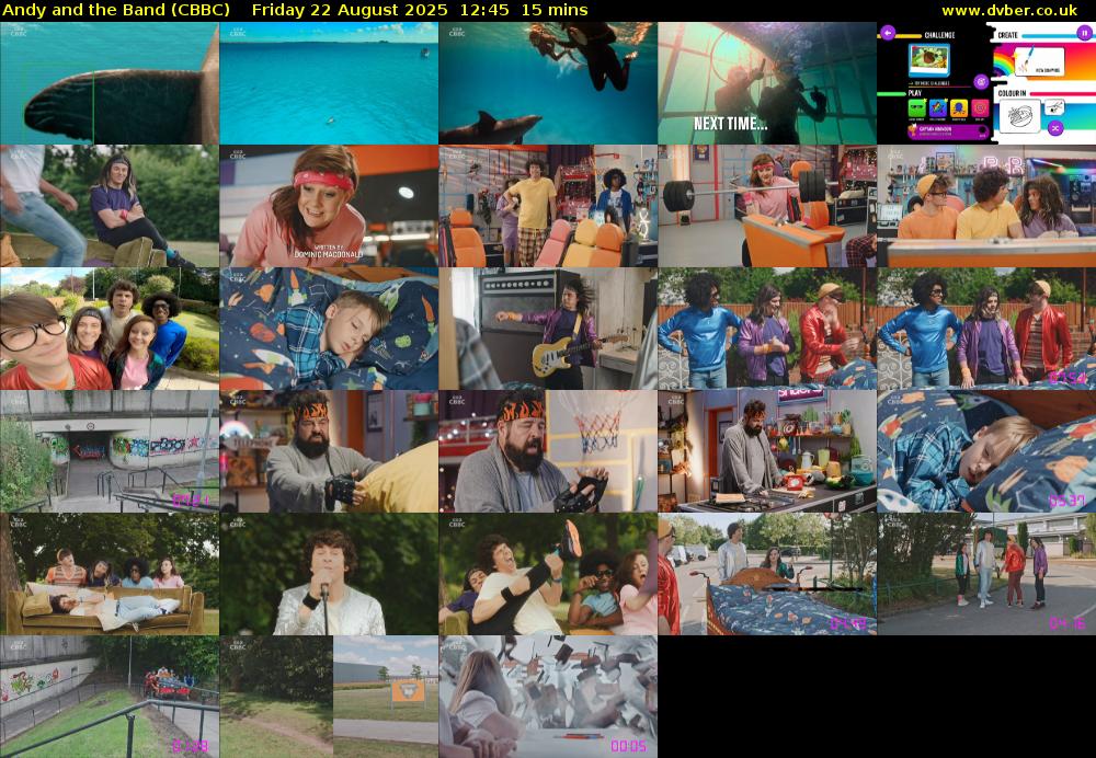 Andy and the Band (CBBC) Friday 22 August 2025 12:45 - 13:00