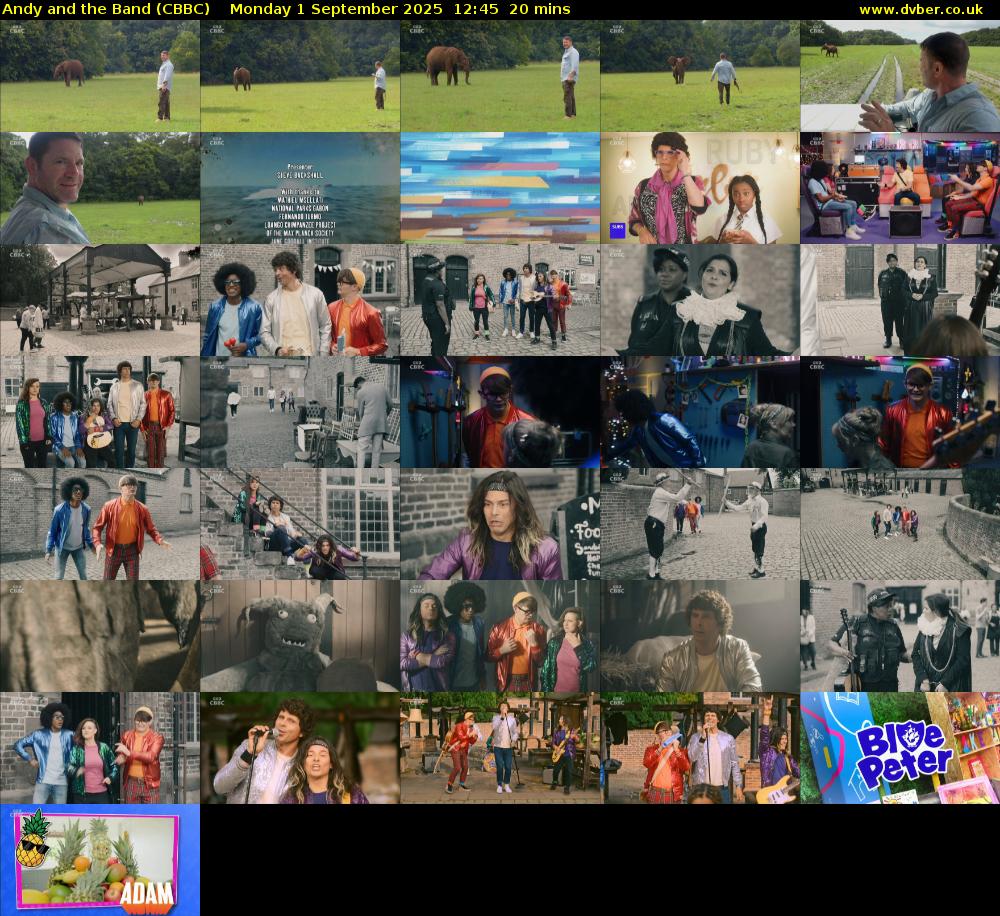 Andy and the Band (CBBC) Monday 1 September 2025 12:45 - 13:05