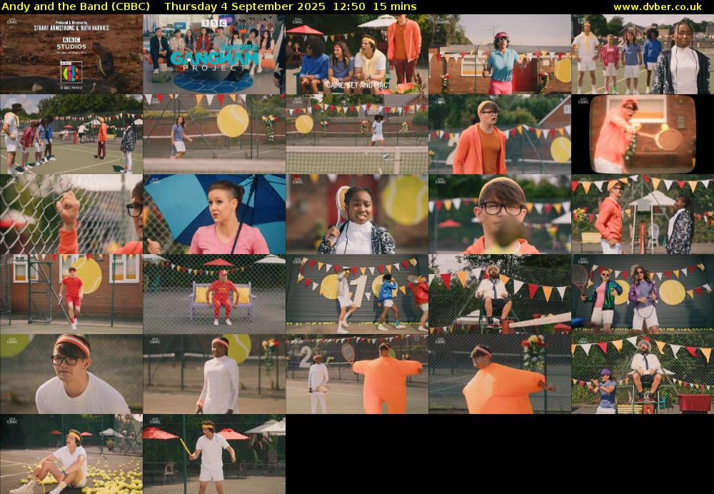 Andy and the Band (CBBC) Thursday 4 September 2025 12:50 - 13:05