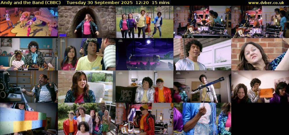Andy and the Band (CBBC) Tuesday 30 September 2025 12:20 - 12:35