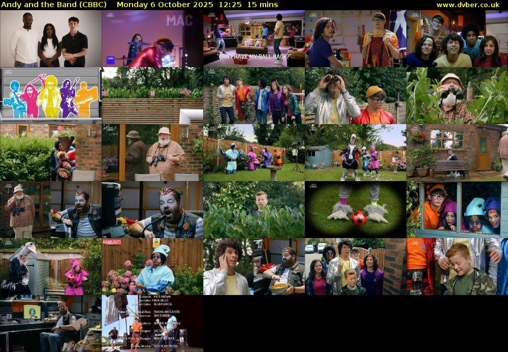 Andy and the Band (CBBC) Monday 6 October 2025 12:25 - 12:40