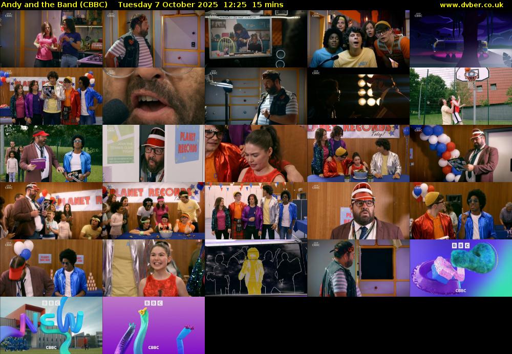 Andy and the Band (CBBC) Tuesday 7 October 2025 12:25 - 12:40