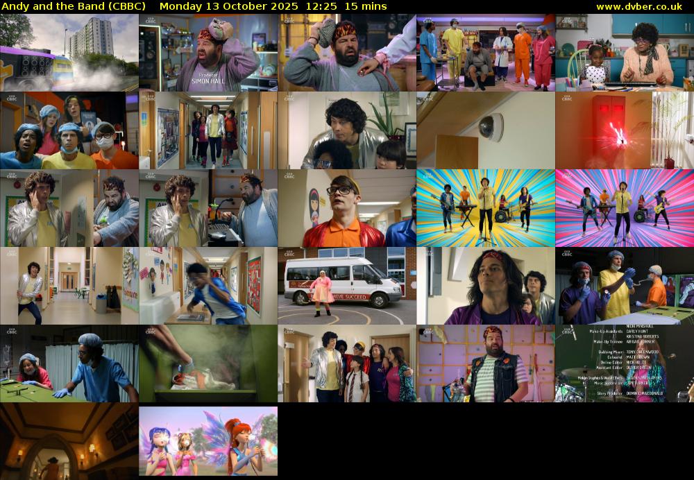 Andy and the Band (CBBC) Monday 13 October 2025 12:25 - 12:40