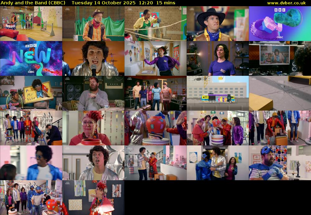 Andy and the Band (CBBC) Tuesday 14 October 2025 12:20 - 12:35