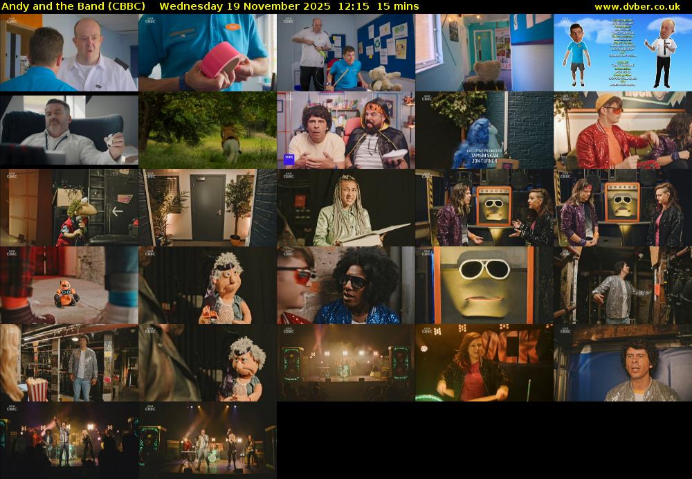 Andy and the Band (CBBC) Wednesday 19 November 2025 12:15 - 12:30