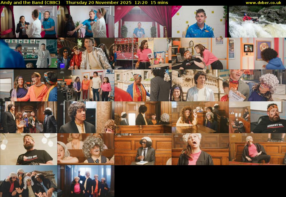 Andy and the Band (CBBC) Thursday 20 November 2025 12:20 - 12:35
