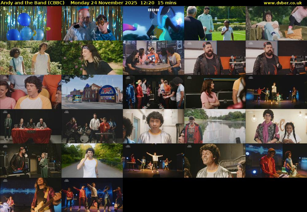 Andy and the Band (CBBC) Monday 24 November 2025 12:20 - 12:35
