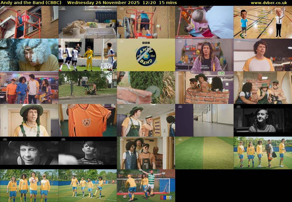 Andy and the Band (CBBC) Wednesday 26 November 2025 12:20 - 12:35