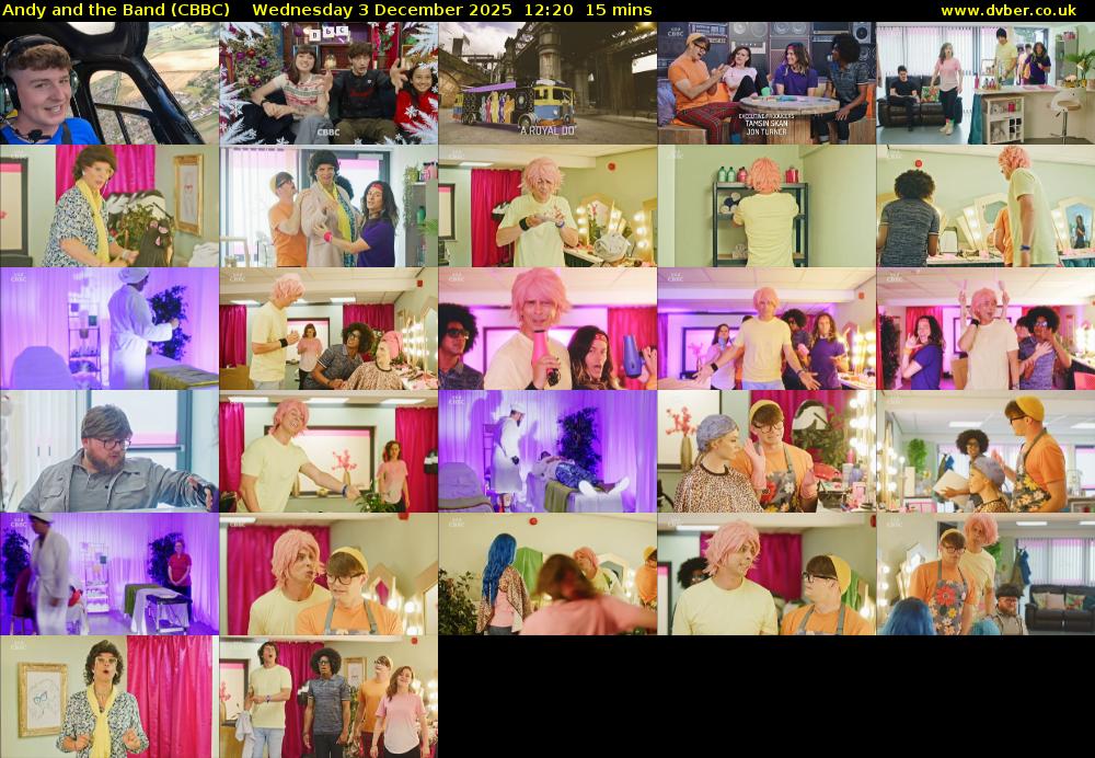 Andy and the Band (CBBC) Wednesday 3 December 2025 12:20 - 12:35