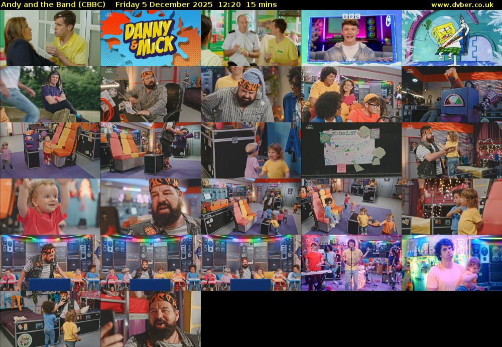 Andy and the Band (CBBC) Friday 5 December 2025 12:20 - 12:35