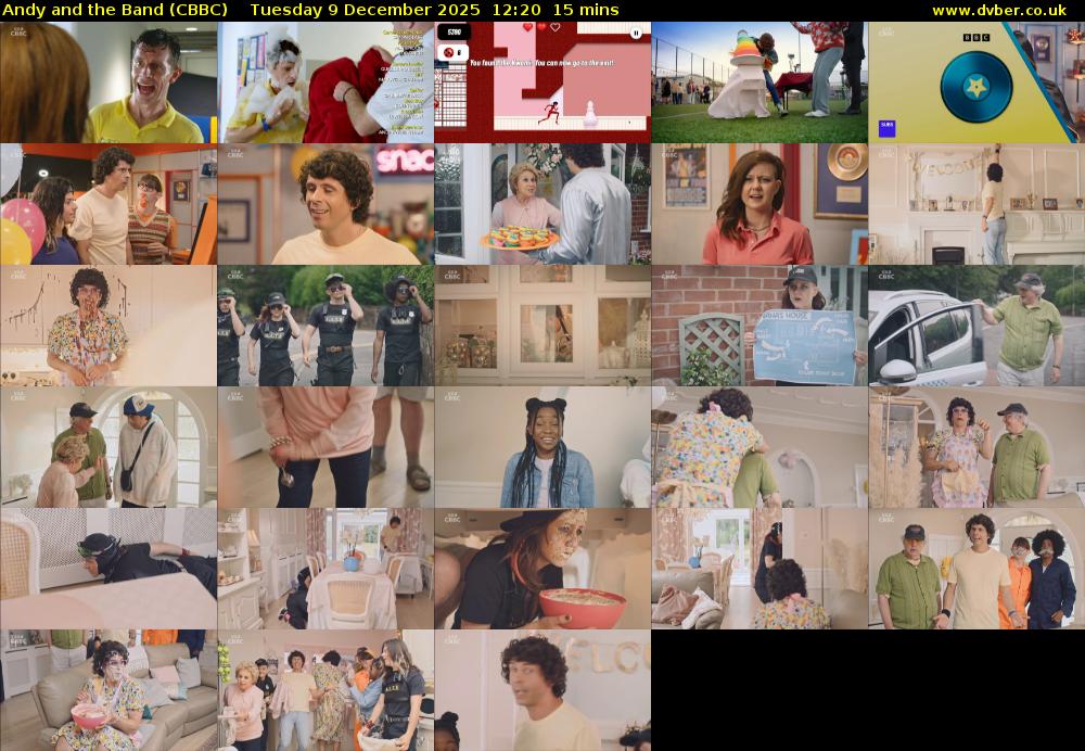 Andy and the Band (CBBC) Tuesday 9 December 2025 12:20 - 12:35