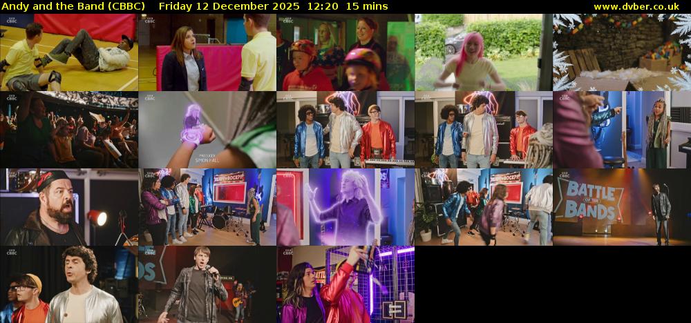 Andy and the Band (CBBC) Friday 12 December 2025 12:20 - 12:35