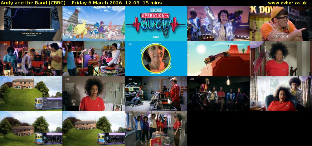 Andy and the Band (CBBC) Friday 6 March 2026 12:05 - 12:20