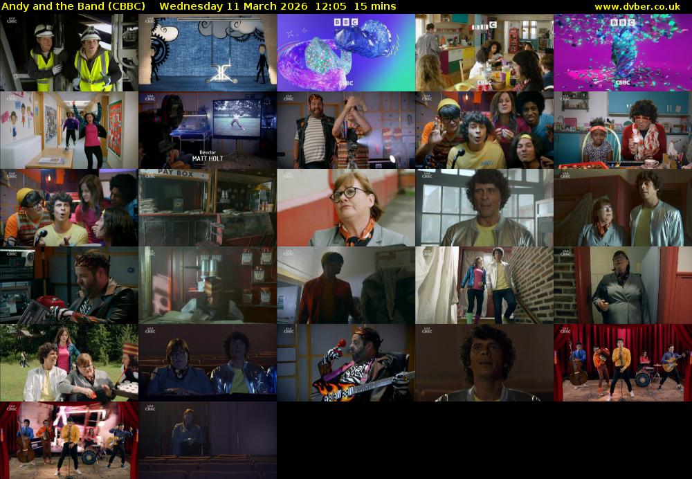 Andy and the Band (CBBC) Wednesday 11 March 2026 12:05 - 12:20