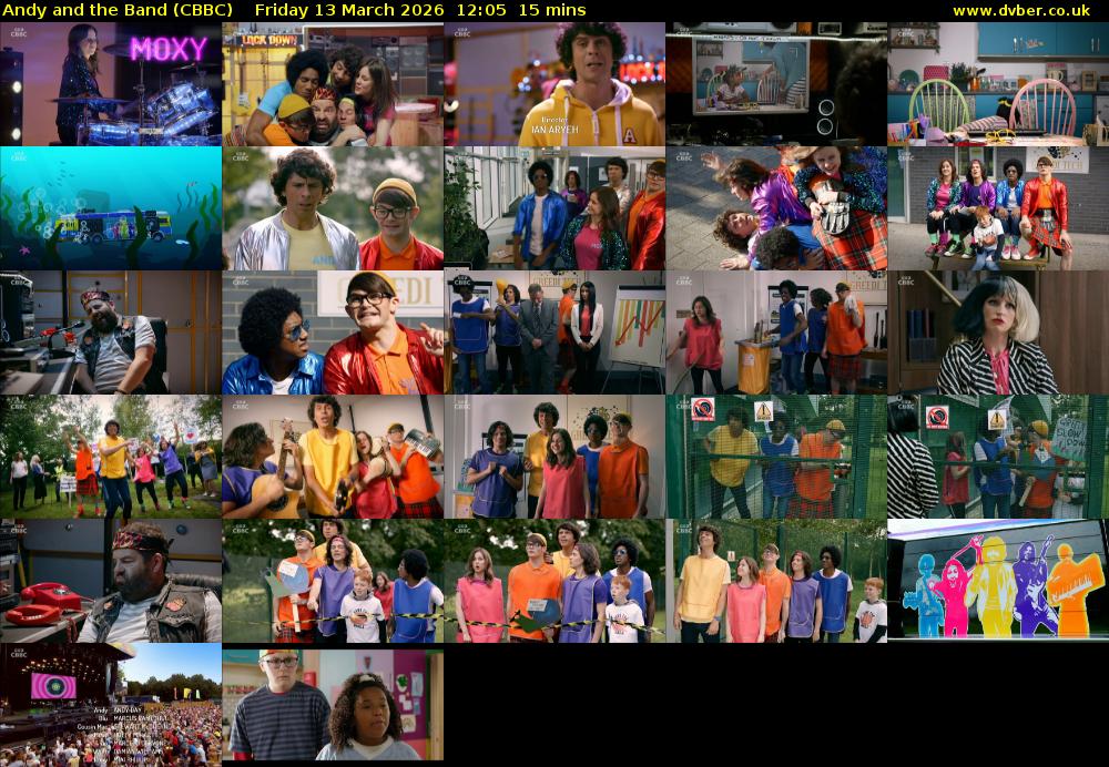 Andy and the Band (CBBC) Friday 13 March 2026 12:05 - 12:20
