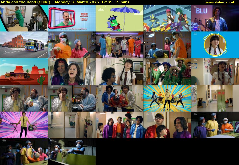 Andy and the Band (CBBC) Monday 16 March 2026 12:05 - 12:20