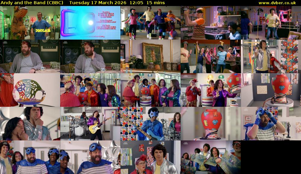 Andy and the Band (CBBC) Tuesday 17 March 2026 12:05 - 12:20