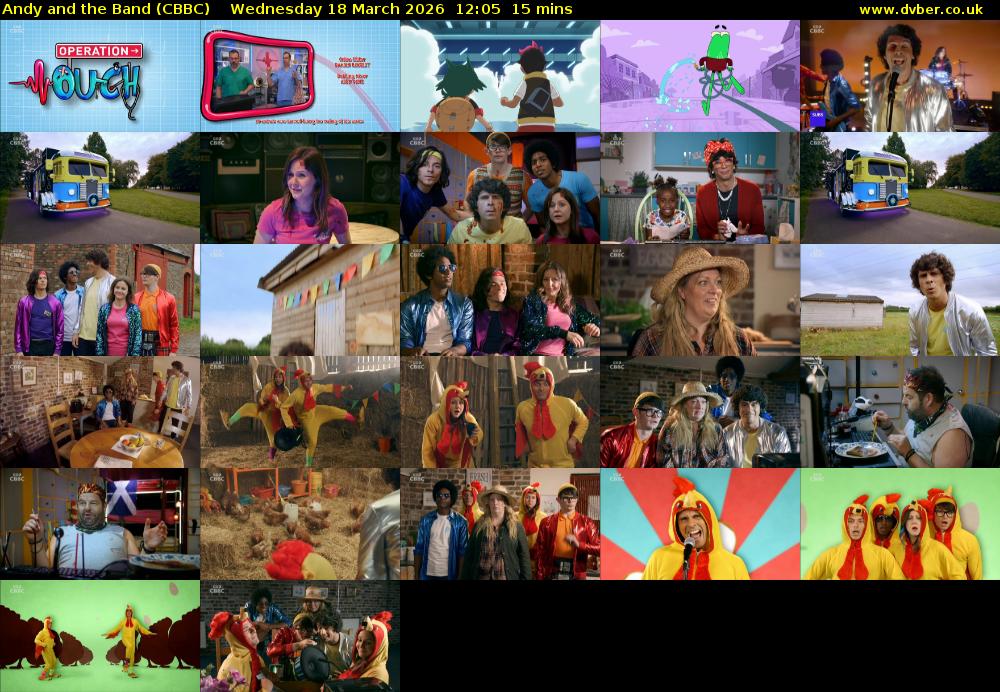Andy and the Band (CBBC) Wednesday 18 March 2026 12:05 - 12:20