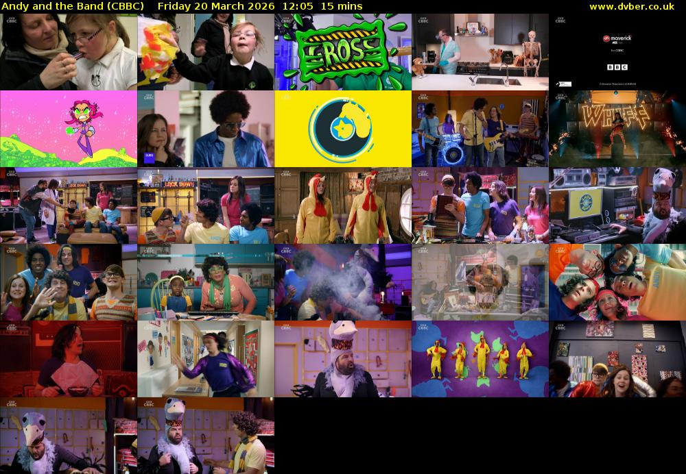 Andy and the Band (CBBC) Friday 20 March 2026 12:05 - 12:20