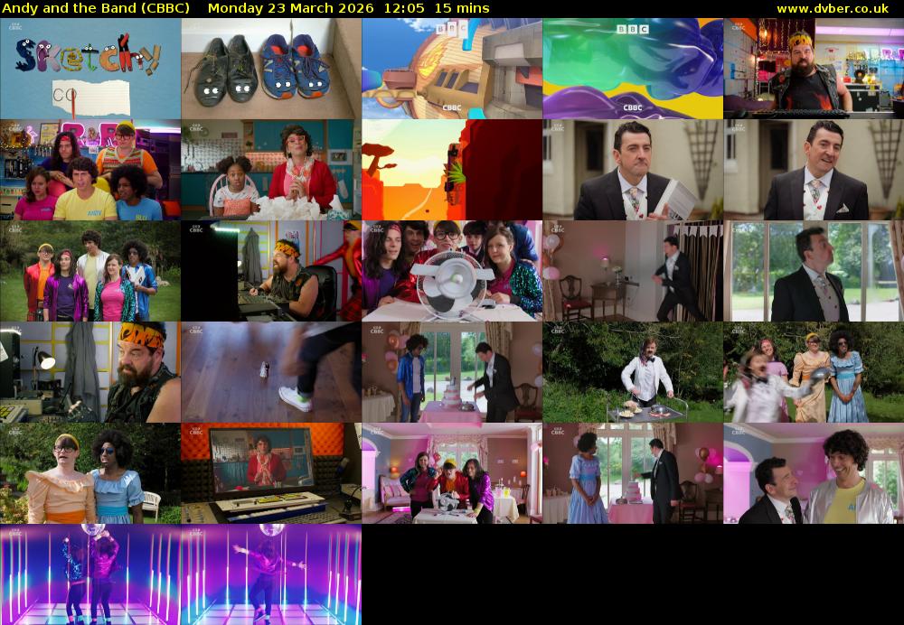 Andy and the Band (CBBC) Monday 23 March 2026 12:05 - 12:20