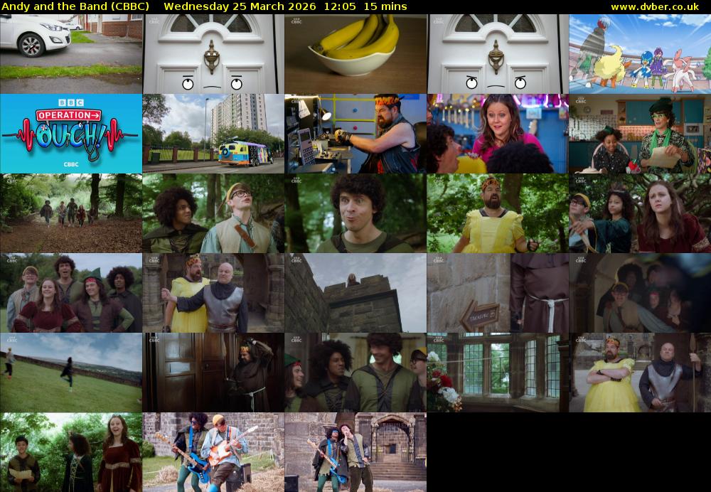 Andy and the Band (CBBC) Wednesday 25 March 2026 12:05 - 12:20