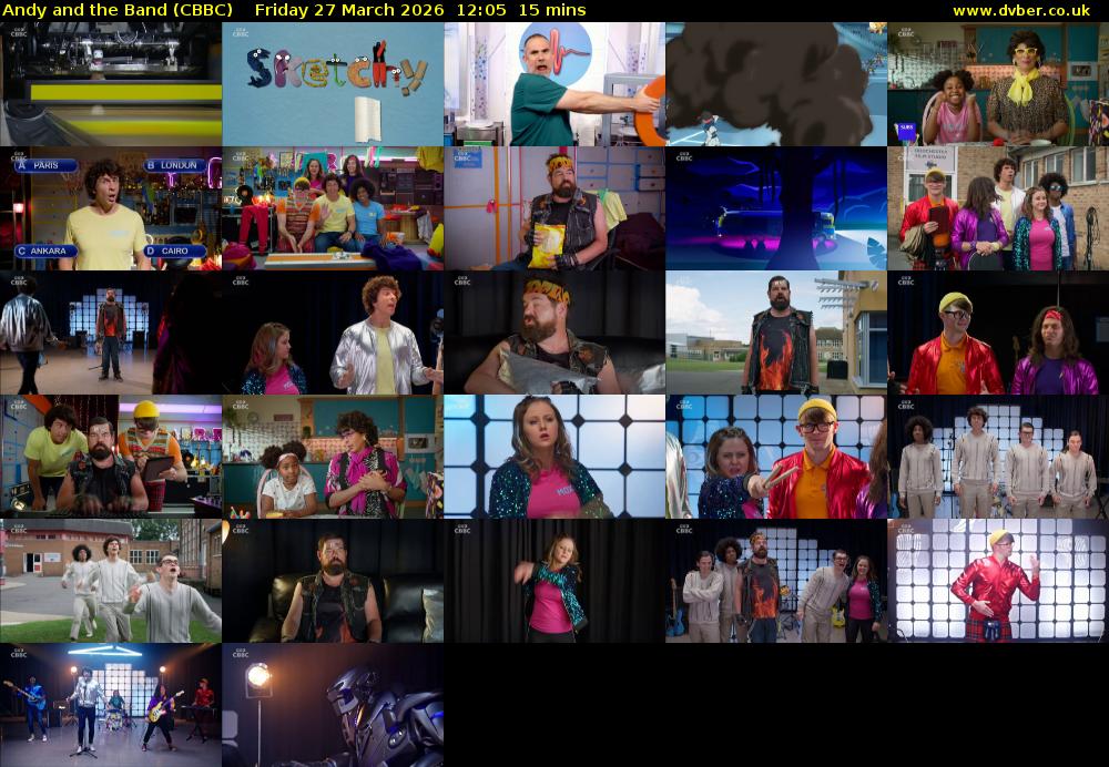Andy and the Band (CBBC) Friday 27 March 2026 12:05 - 12:20