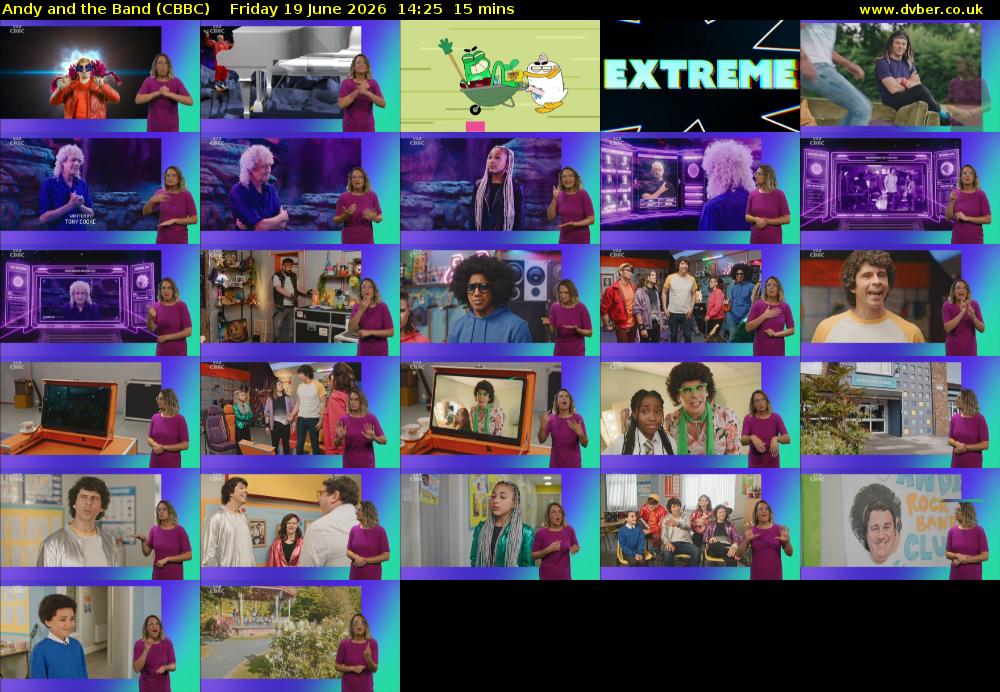 Andy and the Band (CBBC) Friday 19 June 2026 14:25 - 14:40