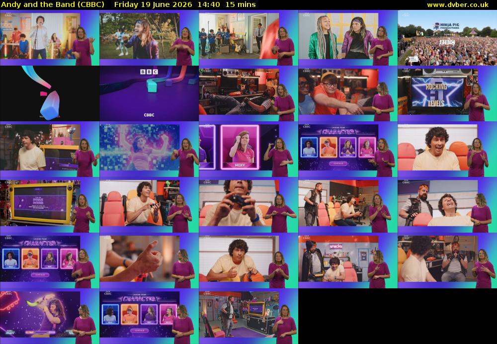 Andy and the Band (CBBC) Friday 19 June 2026 14:40 - 14:55