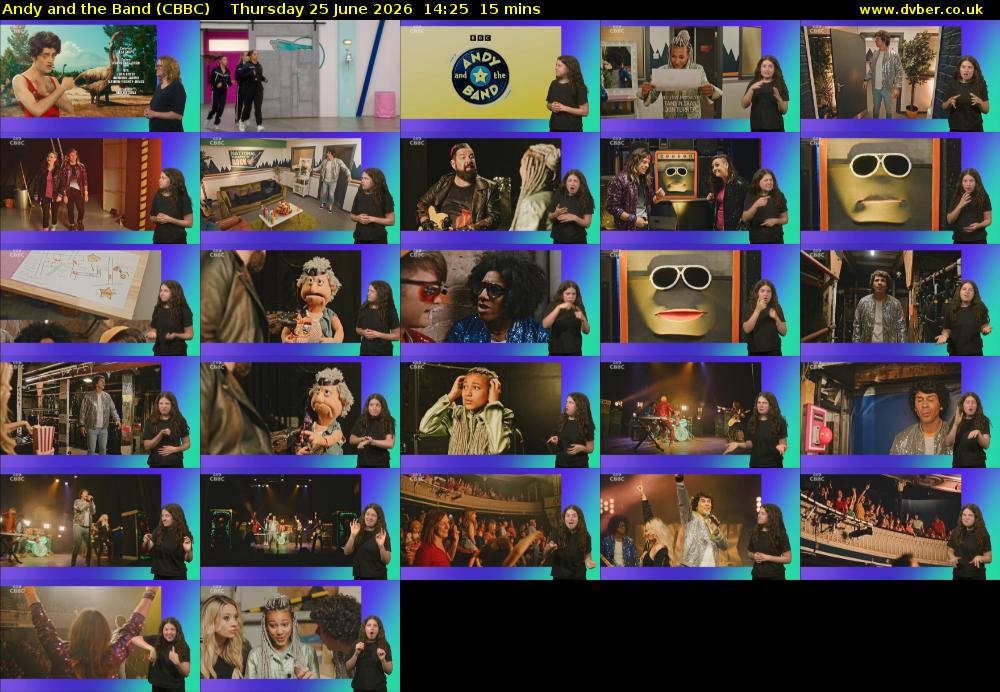 Andy and the Band (CBBC) Thursday 25 June 2026 14:25 - 14:40