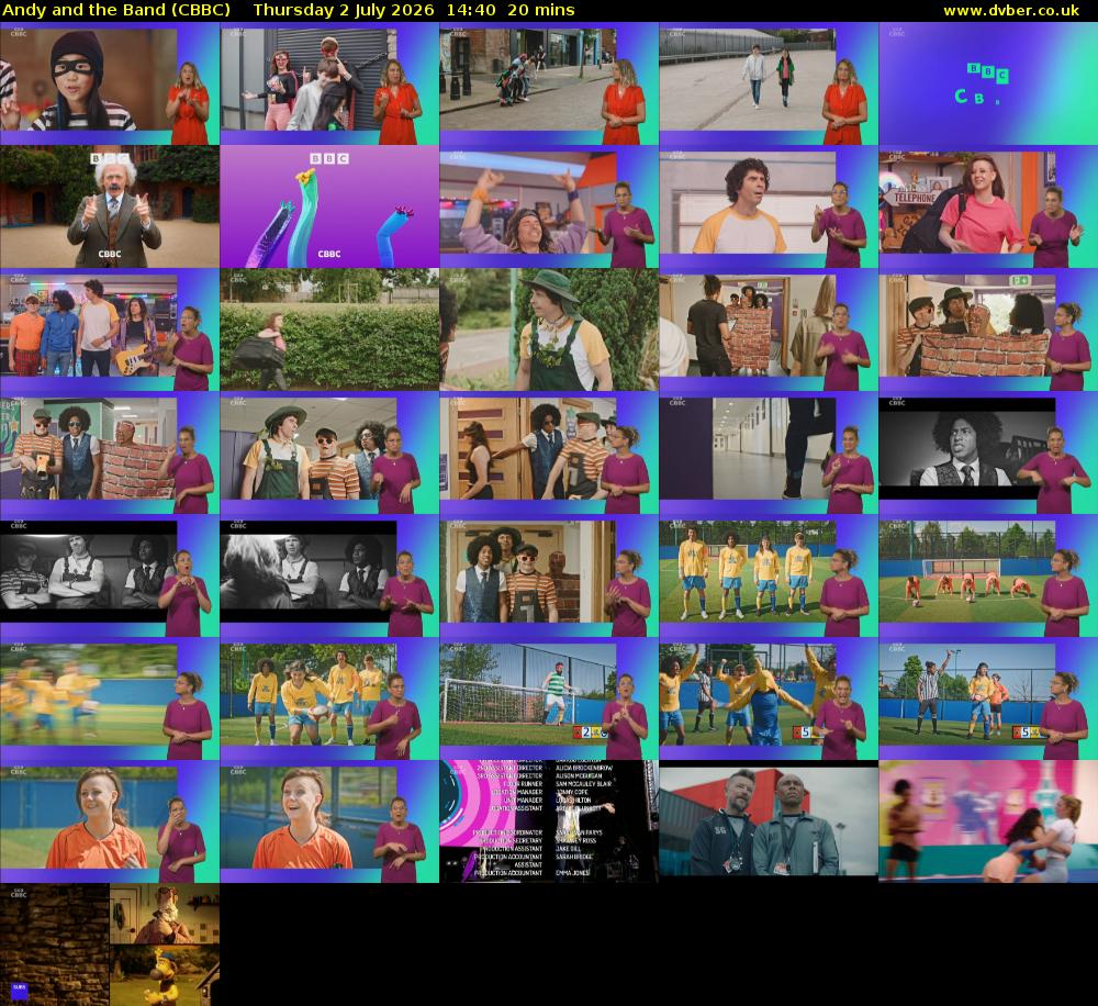 Andy and the Band (CBBC) Thursday 2 July 2026 14:40 - 15:00