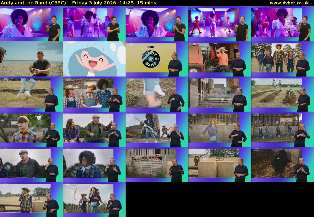 Andy and the Band (CBBC) Friday 3 July 2026 14:25 - 14:40