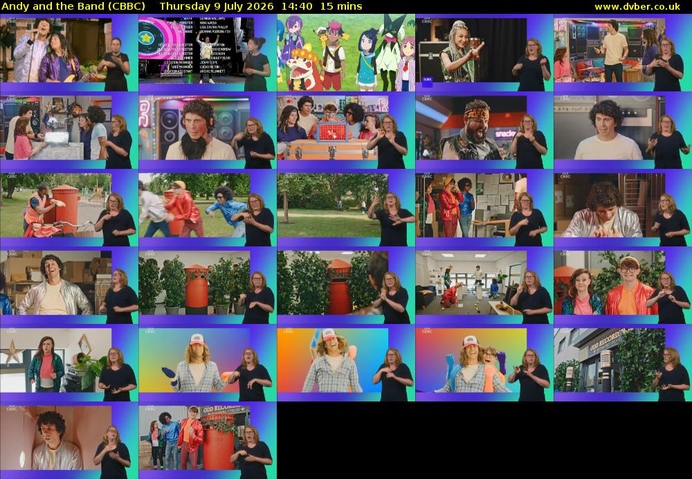 Andy and the Band (CBBC) Thursday 9 July 2026 14:40 - 14:55