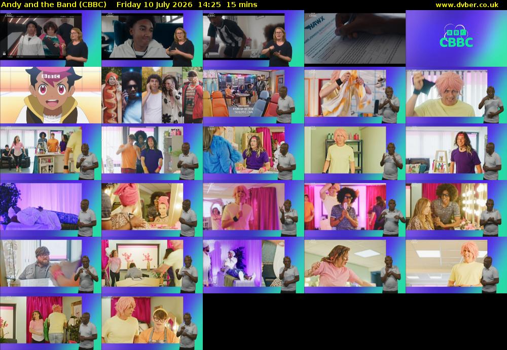 Andy and the Band (CBBC) Friday 10 July 2026 14:25 - 14:40