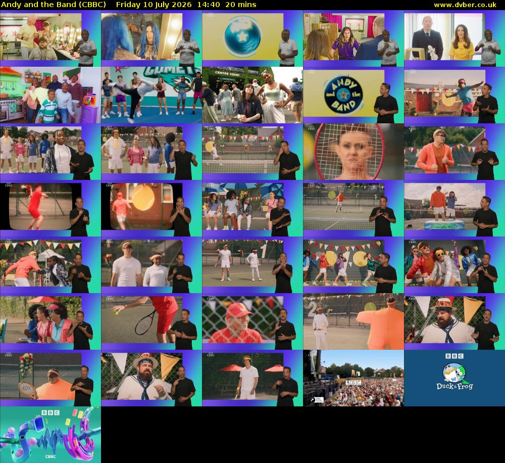 Andy and the Band (CBBC) Friday 10 July 2026 14:40 - 15:00