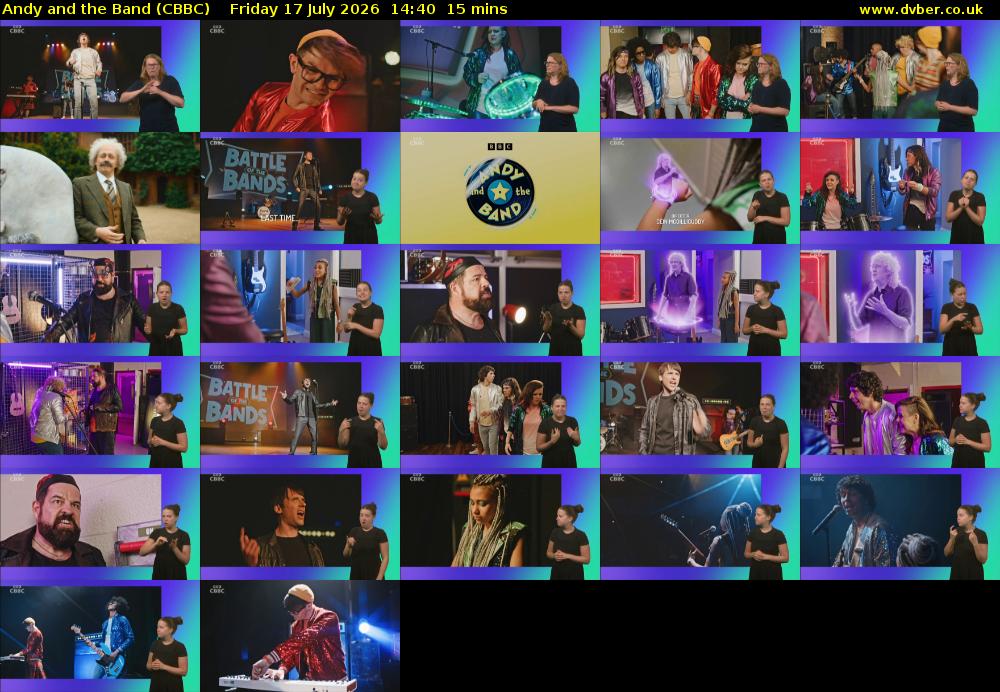 Andy and the Band (CBBC) Friday 17 July 2026 14:40 - 14:55