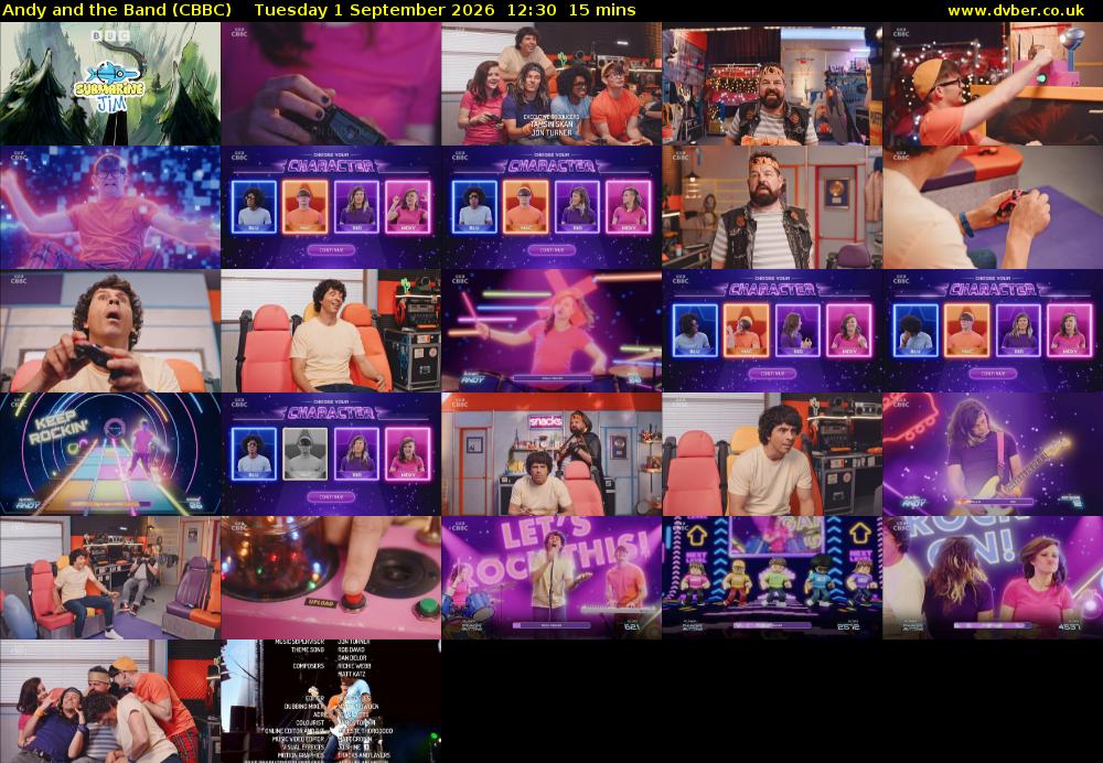 Andy and the Band (CBBC) Tuesday 1 September 2026 12:30 - 12:45