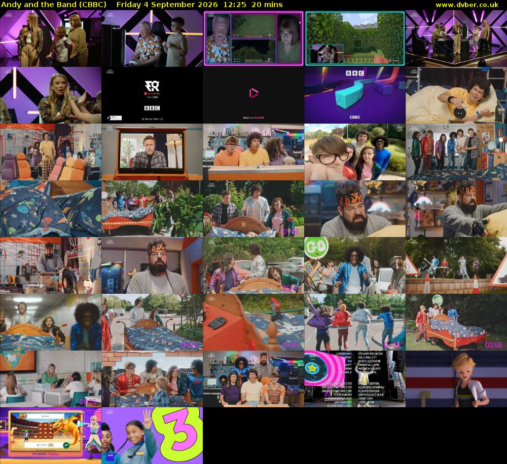 Andy and the Band (CBBC) Friday 4 September 2026 12:25 - 12:45
