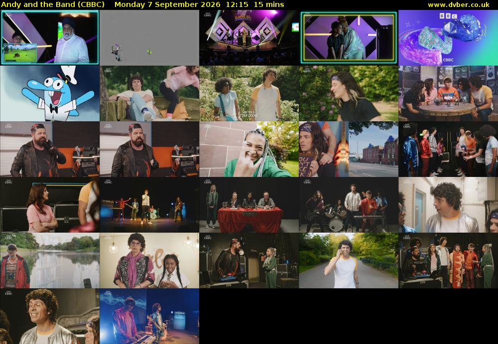 Andy and the Band (CBBC) Monday 7 September 2026 12:15 - 12:30