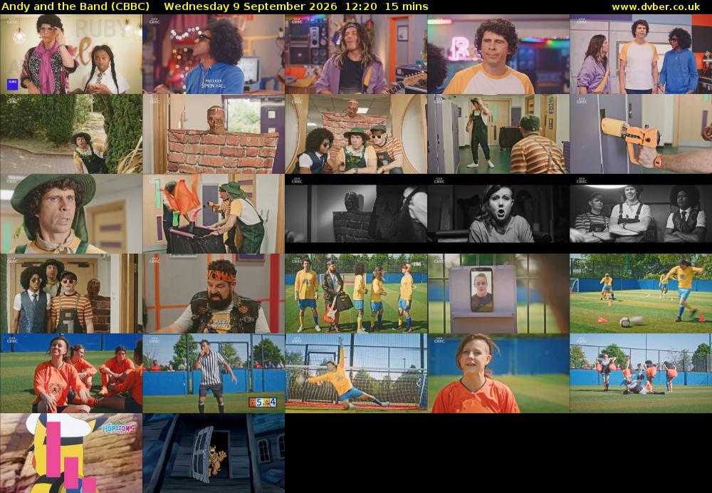 Andy and the Band (CBBC) Wednesday 9 September 2026 12:20 - 12:35